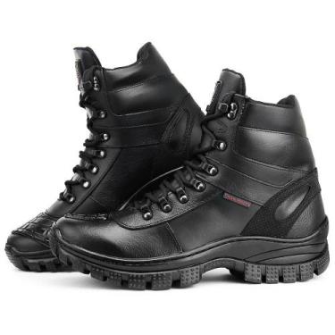 Imagem de Bota Adventure Couro Masculina Cano Alto Motociclista - SapatoFran, 40