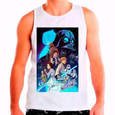 Imagem de Regata Masculina Branca Star Wars 11 - DESIGN CAMISETAS, Branco, G