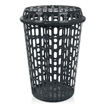 Imagem de Cesto plástico telado - ARQPLAST, Preto, G