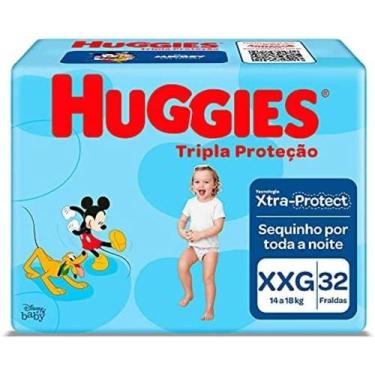 Imagem de Fralda Descartável Huggies Tripa Proteção Pacote Mega, XXG Com 32