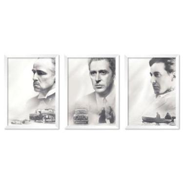 Imagem de Jogo com 3 quadros o poderoso chefão - Pôster No Quadro - NEYRAD