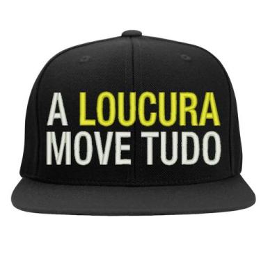 Imagem de Boné Bordado - A Loucura Move Tudo Pensador Frase Pensamento - HIPERCA