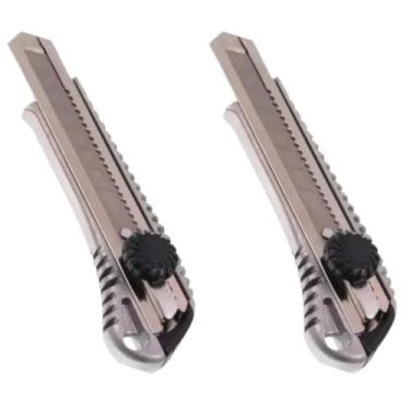 Imagem de Kit 2 Estilete Metálico Reforçado Profissional 18mm  - WORKER