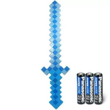 Imagem de Minecraft Espada Diamante Com Luz E Som 37Cm - Tiktoys