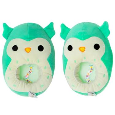 Imagem de Squishmallows Pantufas de pelúcia, leves, quentes, confortáveis, macias, para crianças e adultos (tamanhos 11-1 criança pequena/2-5 crianças grandes/5-10 adultos), Winston, a coruja, 9-10