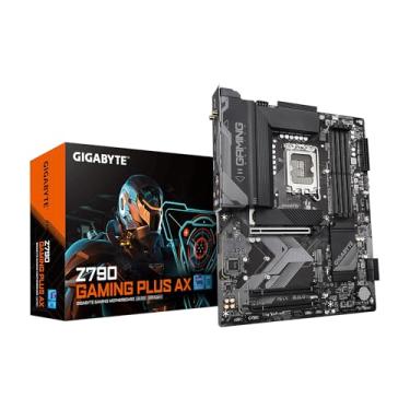 Imagem de GIGABYTE Placa mãe Z790 Gaming Plus AX LGA 1700 Intel Z790 ATX com DDR5, Triple M.2, PCIe 4.0, USB 3.2 Gen2 Type-C, Realtek Wi-Fi 6, Realtek LAN, Q-Flash Plus, EZ-Latch