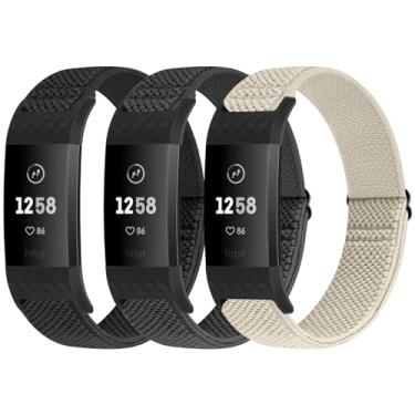 Imagem de Puhuite Pulseiras de substituição compatíveis com Fitbit Charge 2 para mulheres e homens, edição clássica e especial ajustáveis de nylon elástico para Fitbit Charge 2