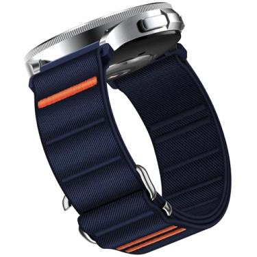 Imagem de Suitisbest Pulseira esportiva compatível com Samsung Galaxy Watch 3 de 45 mm/Galaxy Watch de 46 mm (2018)/Gear S3 Frontier/S3 Classic, pulseira de relógio de nylon ajustável com gancho em S para