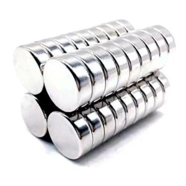 Imagem de Kit com 10 Ímãs de Neodímio Disco N35 15x5mm Super Forte - LORBEN