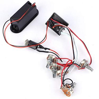 Imagem de Circuito de Captação de Pré-amplificador de Banda EQ Piezoelétrico Circuito de Captação de Som de Pré-amplificador Ativo para Baixo