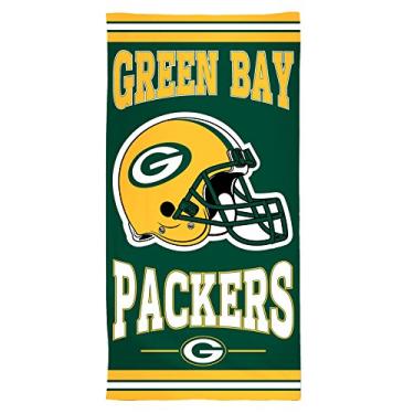 Imagem de WinCraft NFL Green Bay Packers Toalha de praia de fibra, 76 cm x 152 cm
