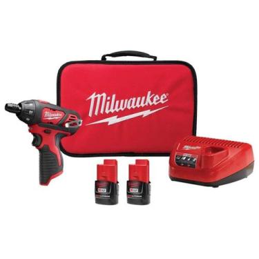Imagem de Parafusadeira 1/4" 12V Com 2 Baterias E Carregador 2401-259 Milwaukee 