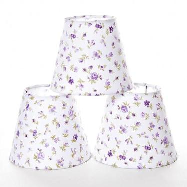 Imagem de Jogo Cúpulas Para Lustre Lilás Quarto Bebê Infantil Menina (3 Unid.) -