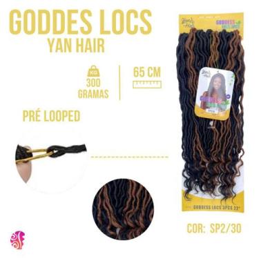 Imagem de Cabelo Sintetico Goddess Locs - Dread Com Cachos - Facil Aplicação P/C
