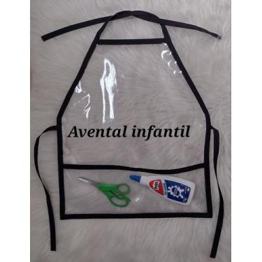 Imagem de Avental infantil escolar plástico cristal - Kits baby 