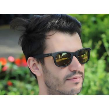 Imagem de Óculos De Sol Masculino Jackdaw 21 Fosco Espelhado Dourado