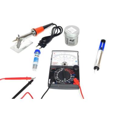 Imagem de Ferro de Solda 40w 220V Multímetro Analógico Sugador Pasta Estanho - m