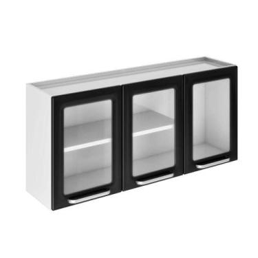 Imagem de Armário Aéreo Tarsila 3 Portas Vidro Ipv3-120 Itatiaia Preto