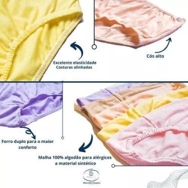 Imagem de Kit 06 Calcinha Calçola Para Senhoras Xg Plus Size Confortável - Merca