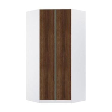 Imagem de Guarda Roupa 2 Portas 111,9cm Branco Com Nogueira Dourado - LUCIANE