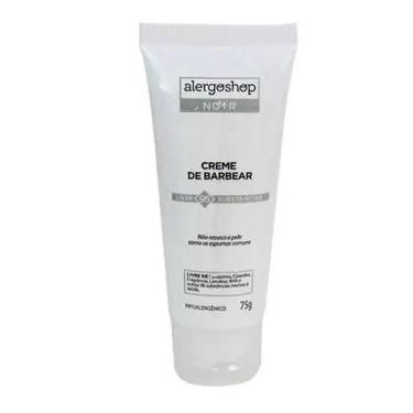 Imagem de Creme de Barbear Hipoalergênico Noir Men Alergoshop 75g, Branco