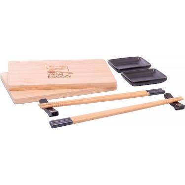 Imagem de Conjunto de 8 pçs Comida Japonesa de Bambu Saporro 5460 - Lyor