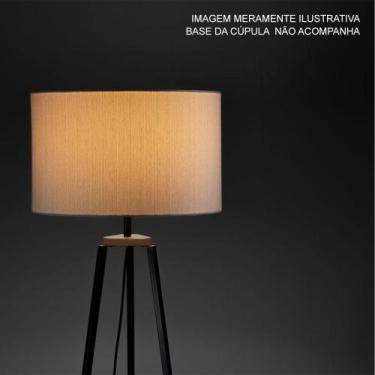 Imagem de Cúpula De Abajur Bella Luminária Para Soquete E27 Tecido Cor Palha - U