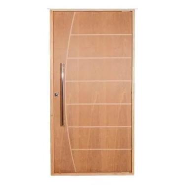 Imagem de Porta De Madeira Frisada Pivotante 2,10x1,02 Completa Lado Esquerdo - 