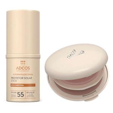 Imagem de Adcos Dermocosméticos Kit - Protetor Solar Pó Compacto Com Cor Beige +