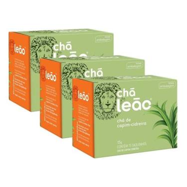 Imagem de Chá De Capim Cidreira Com 15 Saquinhos Kit 3 - Leão alimentos, Chá Leã
