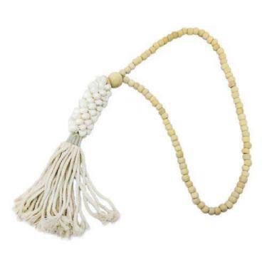 Imagem de Colar de Mesa Decorativo Bege Alta Decoração Luxo - LUXdécor