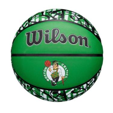 Imagem de Bola de Basquete Oficial Times NBA Team Graffiti 7 Outdoor Wilson, Cel