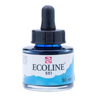 Imagem de Tinta Aquarela Liquida Ecoline 30ml 551 Sky Blue Light - ROYAL & TALEN