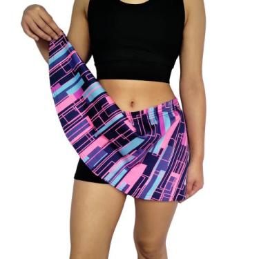 Imagem de Short Saia Feminino Godê Elástico Estampas Sortidas Suplex Pp ao Plus 