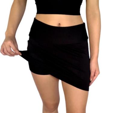 Imagem de Short Saia Feminino Justo Cós Liso Suplex Pp ao Plus Size - Serdan Con