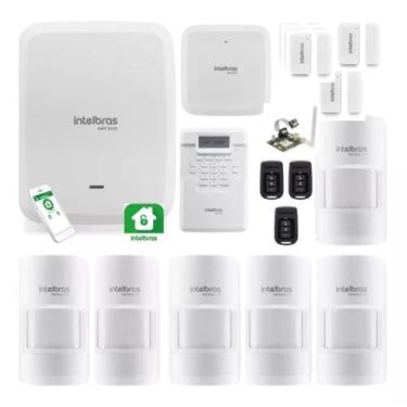 Imagem de Kit Alarme Amt8000 Intelbras Central S/ Fio E Wi-fi 9 Sensor