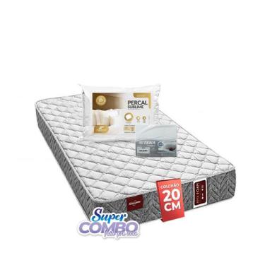 Imagem de Colchão Amx Foam D45 Americanflex Solteiro 88x188x20cm - Super Combo F