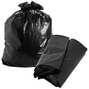 Imagem de Saco Para Lixo De 20 Litros Preto - 35X45X0,04. C/100 - Baião