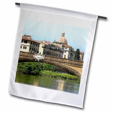 Imagem de 3dRose fl_137910_1" Ponte, Ponte Santa Trinita, Rio Arno, Itália - Bandeira de jardim Nico Tondini, 30,5 x 45,7 cm