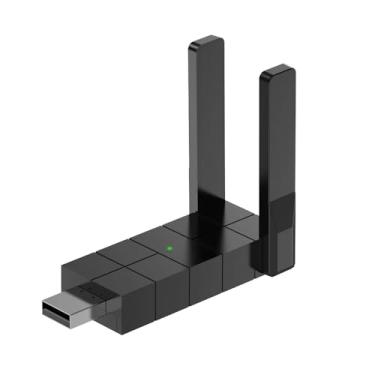 Imagem de Zbtlink Adaptador WiFi de 1300 Mbps para PC de mesa, adaptador sem fio, banda dupla de cobertura ampla, 2,4 GHz, 400 Mbps e 5 GHz 867 Mbps, USB 2.0, antena dupla de alto ganho, suporta Windows 10/11,