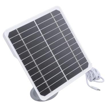 Imagem de Painel Solar para Câmera de Segurança, Painel Solar da Câmera Painel Solar USB 20w 5V Câmera de Alta Eficiência Painel Solar USB Monocristalino para Casa Ao Ar Livre
