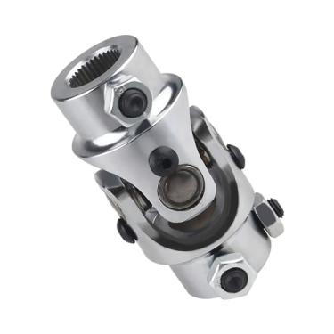Imagem de Eixo de direção único WMPHE Universal U Joint 3/4" - 36 estrias x 3/4" DD 83 mm (3-1/4") Ângulo de funcionamento 35° banhado a níquel