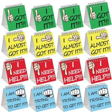 Imagem de 50 peças I Need Help Mini Flip Chart Ferramentas de Gestão de Sala de Aula Cartões de Autoavaliação Comportamento de Alunos Material Escolar para Crianças Professores