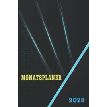 Imagem de Monatsplaner 2023: Mit Monatsübersicht & Kontakttabelle | DIN A5 (6x9 Zoll), 1 Monat auf 2 Seiten | Terminkalender, Wochenplaner, Kalenderbuch, …
