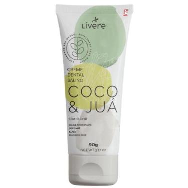 Imagem de Creme dental salino sem fluor coco e jua 90g - livere - Lívere - Sorri