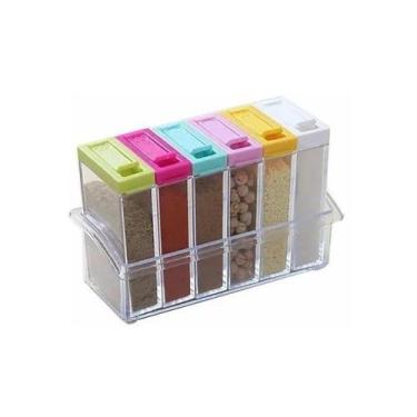 Imagem de Porta Condimento Tempero Organizador C/6 Potes - LIP