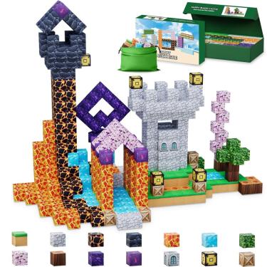 Imagem de Blocos magnéticos shozaar 120 PCS Build Happy Castle Kids 3-10
