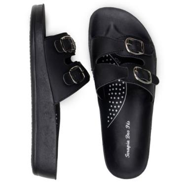 Imagem de Sandalia Ortopédica Confortavel Feminina Papete Slide Dores nos Pés Te