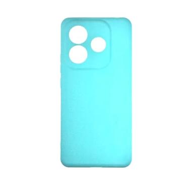 Imagem de Capa Capinha Case Compativel com Xiaomi Redmi Note 14 Silicone Macia Aveludada Forro Interno Com Proteção De Câmera Verde Água