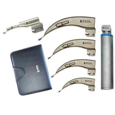 Imagem de Laringoscopio Adulto  Social Instrumentos  Com 5 Lâminas